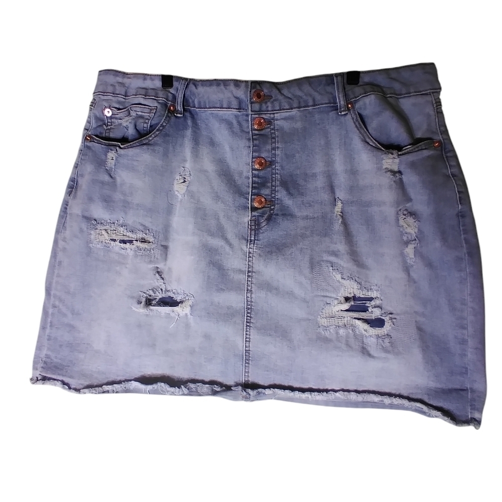 Est. 1946 denim womens distressed jean  skirt size 22W